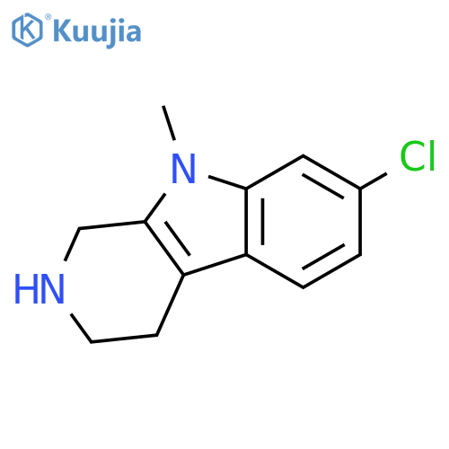 1H-PYRIDO[3,4-B]INDOLE, 7-CHLORO-2,3,4,9-TETRAHYDRO-9-METHYL- structure