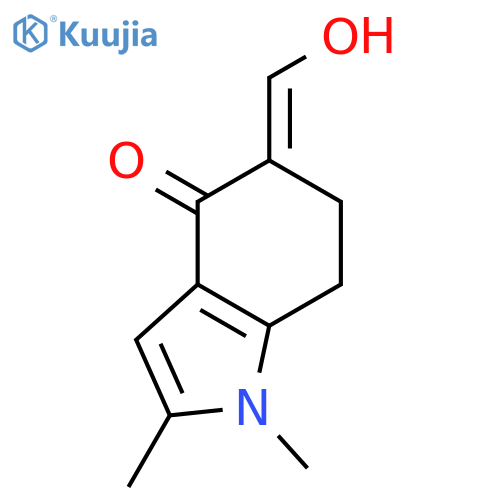 1,5,6,7-tetrahydro-5-(hydroxymethylene)-1,2-dimethyl-4H-Indol-4-one structure
