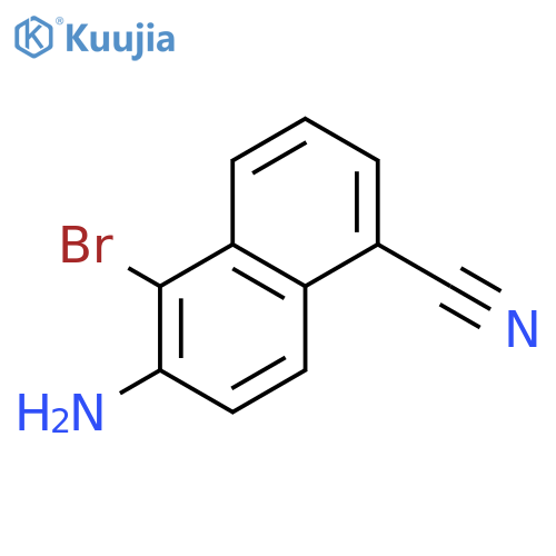 1-NAPHTHALENECARBONITRILE, 6-AMINO-5-BROMO- structure