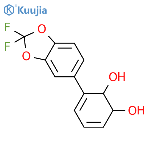 3,5-Cyclohexadiene-1,2-diol, 3-(2,2-difluoro-1,3-benzodioxol-5-yl)- structure