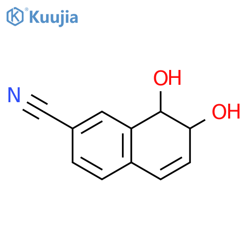 2-NAPHTHALENECARBONITRILE, 7,8-DIHYDRO-7,8-DIHYDROXY- structure