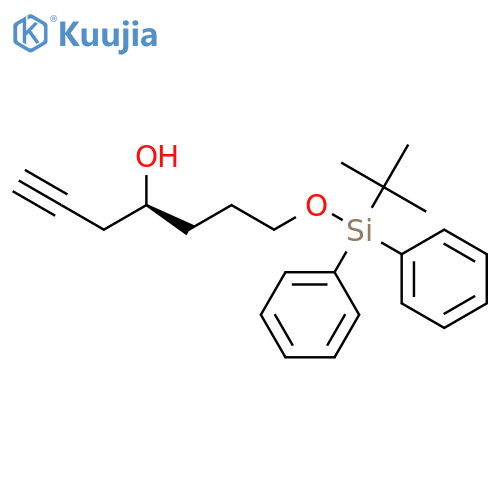 1-Heptyn-4-ol, 7-[[(1,1-dimethylethyl)diphenylsilyl]oxy]-, (4S)- structure