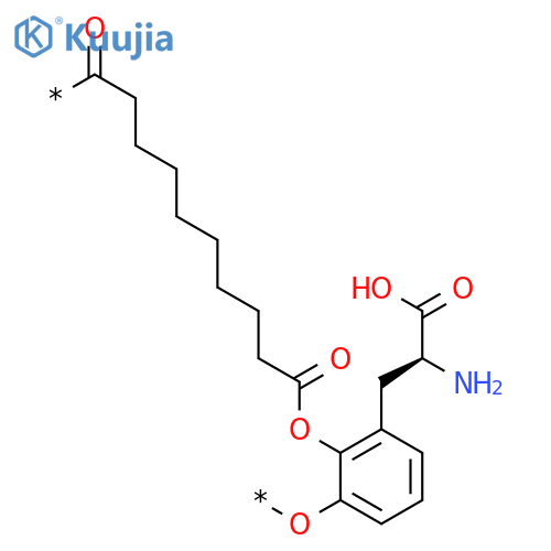 POLY[OXY[[(2S)-2-AMINO-2-CARBOXYETHYL]-1,2-PHENYLENE]OXY(1,10-DIOXO-1,10-DECANEDIYL)] structure