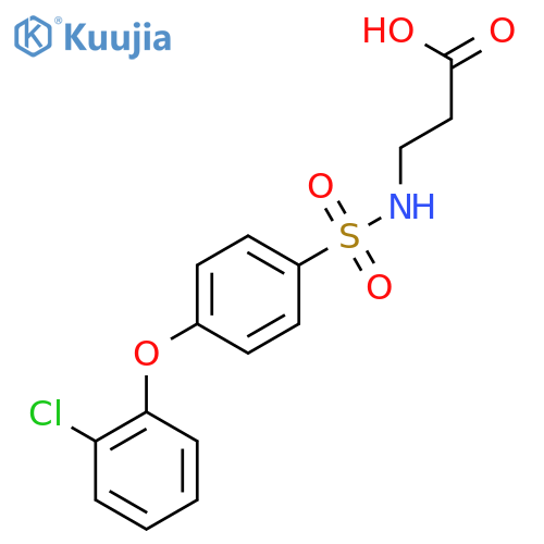 3-((4-(2-Chlorophenoxy)phenyl)sulfonamido)propanoic Acid structure