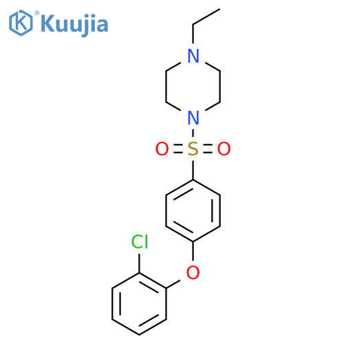 1-4-(2-chlorophenoxy)benzenesulfonyl-4-ethylpiperazine structure