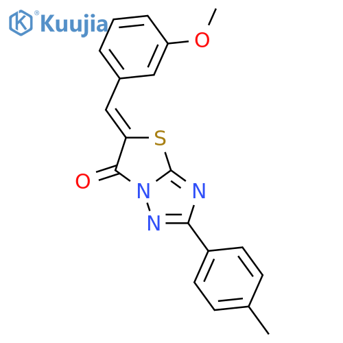 <br>(5E)-5-(3-METHOXYBENZYLIDENE)-2-(4-METHYLPHENYL)[1,3]THIAZOLO[3,2-B][1,2,4] TRIAZOL-6(5H)-ONE structure