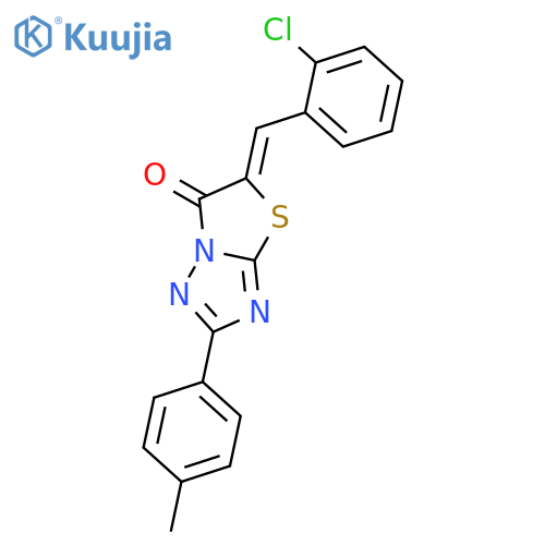 (5E)-5-(2-CHLOROBENZYLIDENE)-2-(4-METHYLPHENYL)[1,3]THIAZOLO[3,2-B][1,2,4]T RIAZOL-6(5H)-ONE structure