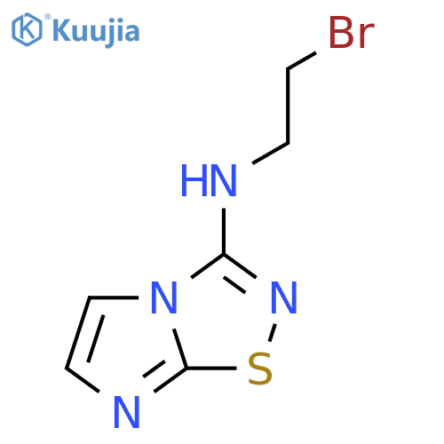 Imidazo[1,2-d]-1,2,4-thiadiazol-3-amine, N-(2-bromoethyl)- structure
