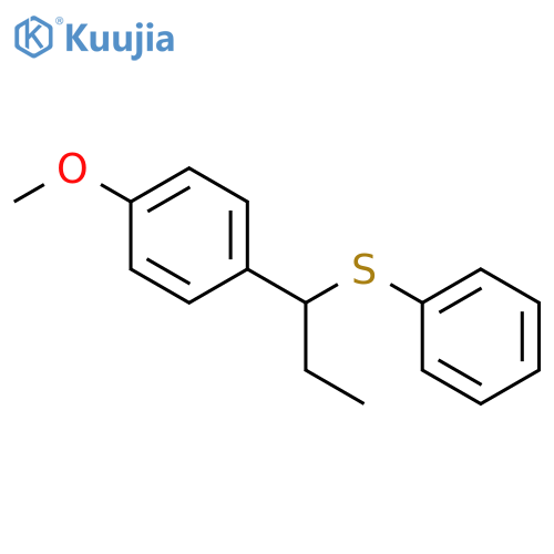 1-methoxy-4-[1-(phenylsulfanyl)propyl]benzene structure