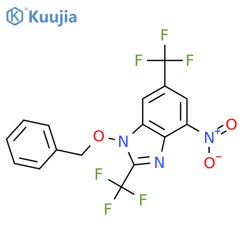 1H-BENZIMIDAZOLE, 4-NITRO-1-(PHENYLMETHOXY)-2,6-BIS(TRIFLUOROMETHYL)- structure