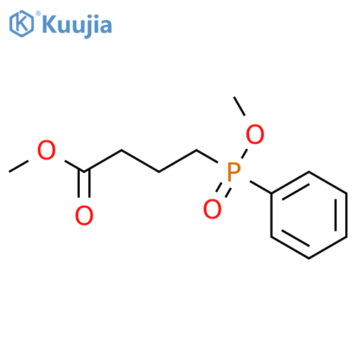 Butanoic acid, 4-(methoxyphenylphosphinyl)-, methyl ester structure