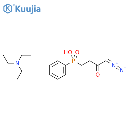 Phosphinic acid, (4-diazo-3-oxobutyl)phenyl-, compd. with N,N-diethylethanamine (1:1) (9CI) structure