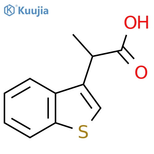 2-(1-benzothiophen-3-yl)propanoic acid structure