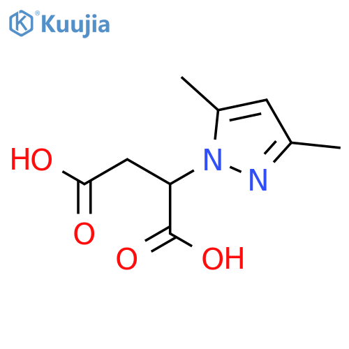 2-(3,5-dimethyl-1H-pyrazol-1-yl)butanedioic acid structure