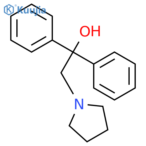 1,1-diphenyl-2-(pyrrolidin-1-yl)ethanol structure