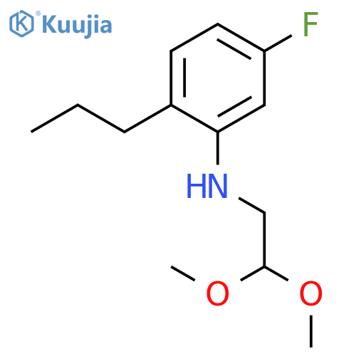 Benzenamine, N-(2,2-dimethoxyethyl)-5-fluoro-2-propyl- structure