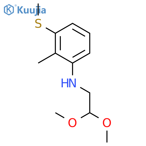 Benzenamine, N-(2,2-dimethoxyethyl)-2-methyl-3-(methylthio)- structure