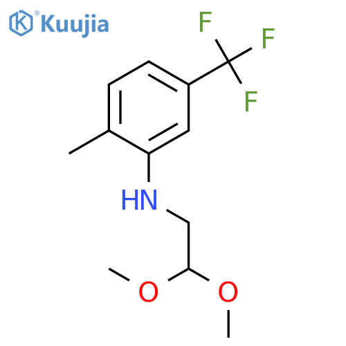 Benzenamine, N-(2,2-dimethoxyethyl)-2-methyl-5-(trifluoromethyl)- structure