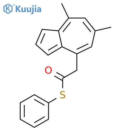 4-Azuleneethanethioic acid, 6,8-dimethyl-, S-phenyl ester structure