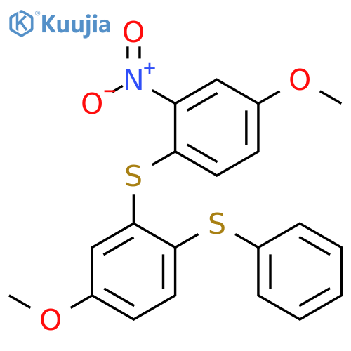 Benzene, 4-methoxy-2-[(4-methoxy-2-nitrophenyl)thio]-1-(phenylthio)- structure