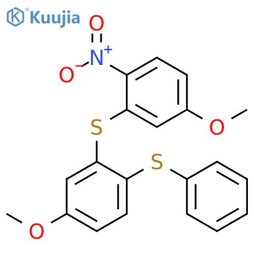 Benzene, 4-methoxy-2-[(5-methoxy-2-nitrophenyl)thio]-1-(phenylthio)- structure