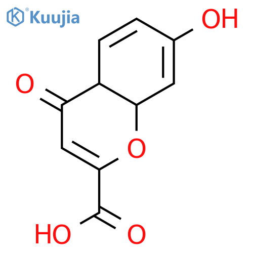 (4aR,8aS)-7-hydroxy-4-oxo-4a,8a-dihydro-4H-chromene-2-carboxylic acid structure