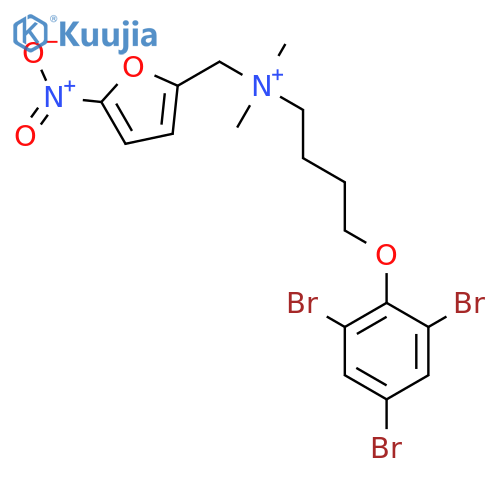 dimethyl-[(5-nitro-2-furyl)methyl]-[4-(2,4,6-tribromophenoxy)butyl]azanium structure