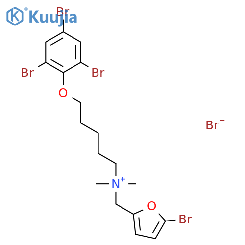 N-[(5-bromofuran-2-yl)methyl]-N,N-dimethyl-5-(2,4,6-tribromophenoxy)pentan-1-aminium bromide structure