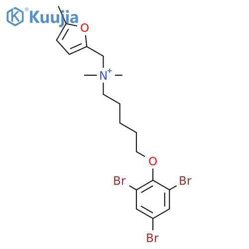 2-Furanmethanaminium,N,N,5-trimethyl-N-[5-(2,4,6-tribromophenoxy)pentyl]-, bromide (1:1) structure