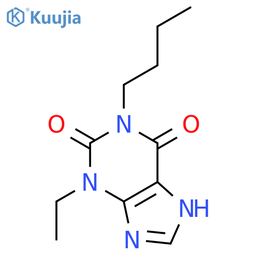 1H-PURINE-2,6-DIONE, 1-BUTYL-3-ETHYL-3,7-DIHYDRO- structure
