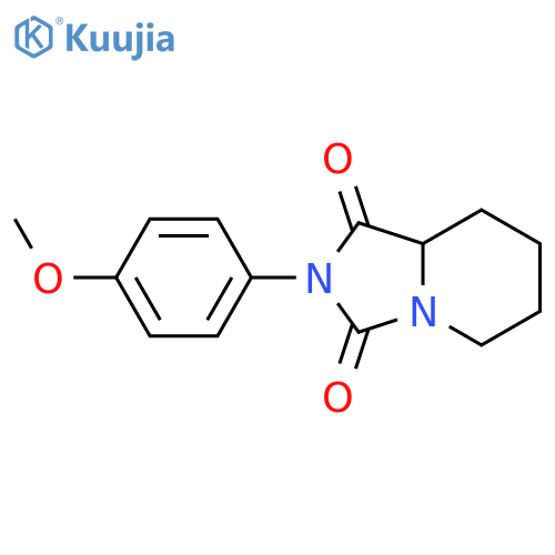 Imidazo[1,5-a]pyridine-1,3(2H,5H)-dione,tetrahydro-2-(4-methoxyphenyl)- structure