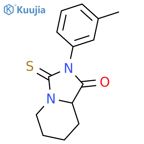 2-(3-methylphenyl)-3-thioxohexahydroimidazo[1,5-a]pyridin-1(5H)-one structure