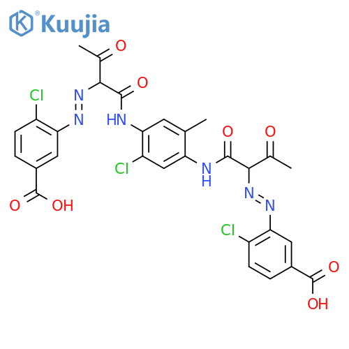 3-[1-[[4-[[2-(5-carboxy-2-chloro-phenyl)azo-3-oxo-butanoyl]amino]-2-chloro-5-methyl-phenyl]carbamoyl]-2-oxo-propyl]azo-4-chloro-benzoic acid structure