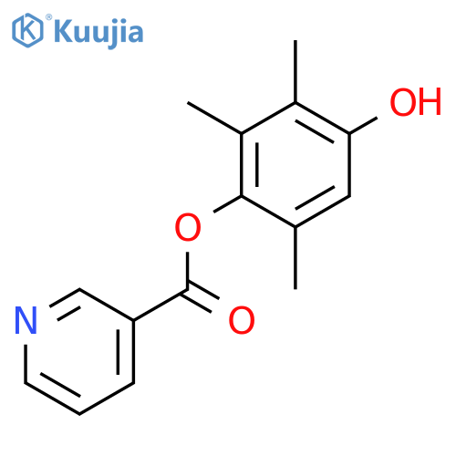 3-Pyridinecarboxylic acid, 4-hydroxy-2,3,6-trimethylphenyl ester structure