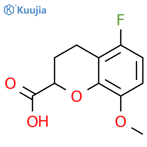 2H-1-BENZOPYRAN-2-CARBOXYLIC ACID, 5-FLUORO-3,4-DIHYDRO-8-METHOXY- structure