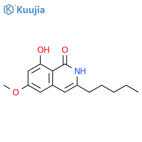 1(2H)-Isoquinolinone, 8-hydroxy-6-methoxy-3-pentyl- structure