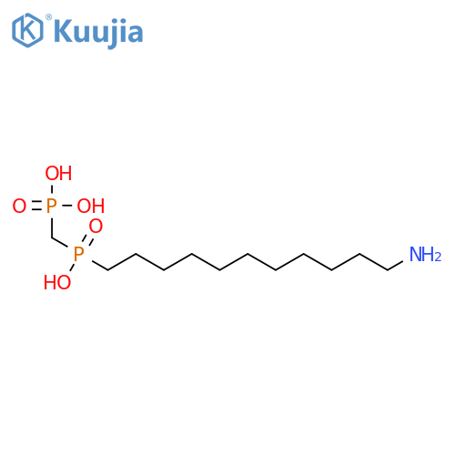 Phosphonic acid, [[(11-aminoundecyl)hydroxyphosphinyl]methyl]- structure