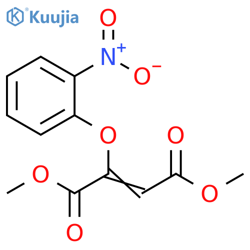 2-Butenedioic acid, 2-(2-nitrophenoxy)-, dimethyl ester structure