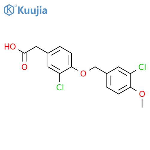 BENZENEACETIC ACID, 3-CHLORO-4-[(3-CHLORO-4-METHOXYPHENYL)METHOXY]- structure