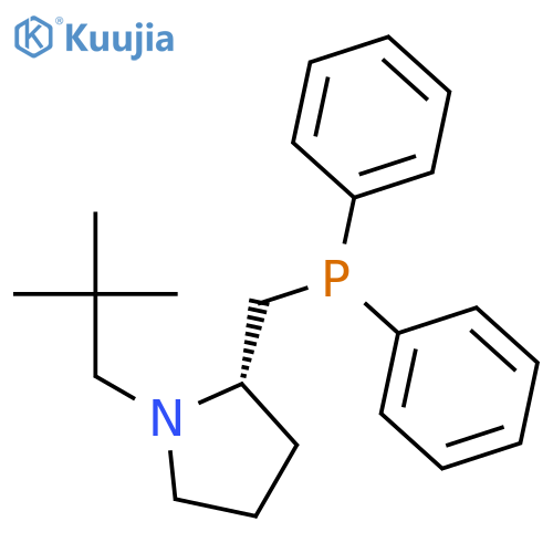 Pyrrolidine, 1-(2,2-dimethylpropyl)-2-[(diphenylphosphino)methyl]-, (2S)- structure