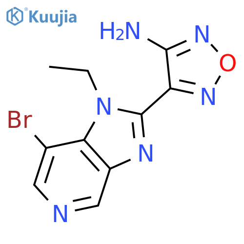 4-{7-Bromo-1-ethyl-1H-imidazo4,5-cpyridin-2-yl}-1,2,5-oxadiazol-3-amine structure
