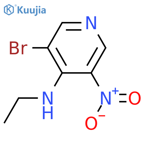 3-Bromo-N-ethyl-5-nitropyridin-4-amine structure