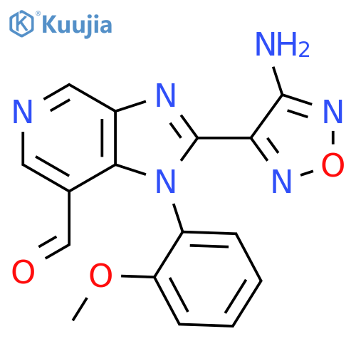1H-Imidazo[4,5-c]pyridine-7-carboxaldehyde,2-(4-amino-1,2,5-oxadiazol-3-yl)-1-(2-methoxyphenyl)- structure