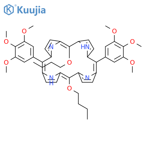 21H,23H-Porphine, 5,15-dibutoxy-10,20-bis(3,4,5-trimethoxyphenyl)- structure