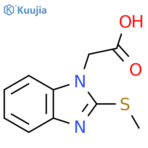 [2-(Methylthio)-1H-benzimidazol-1-yl]acetic acid structure