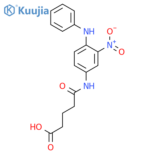 PENTANOIC ACID, 5-[[3-NITRO-4-(PHENYLAMINO)PHENYL]AMINO]-5-OXO- structure
