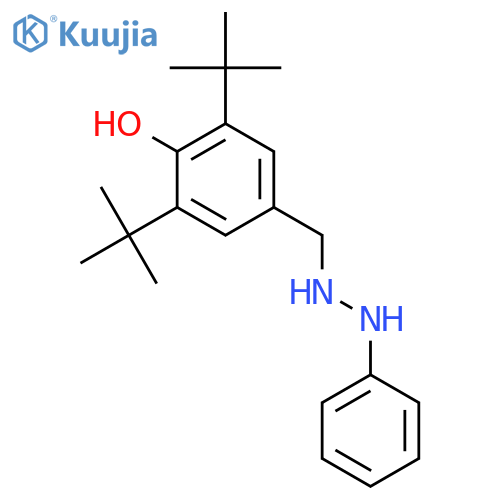 Phenol, 2,6-bis(1,1-dimethylethyl)-4-[(2-phenylhydrazino)methyl]- structure