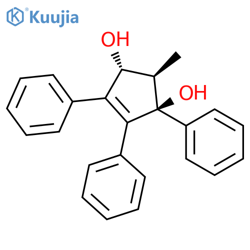 4-Cyclopentene-1,3-diol, 2-methyl-1,4,5-triphenyl-, (1S,2R,3R)- structure