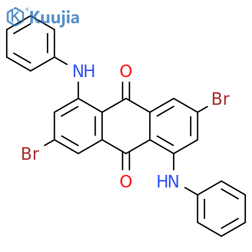 9,10-ANTHRACENEDIONE, 3,7-DIBROMO-1,5-BIS(PHENYLAMINO)- structure
