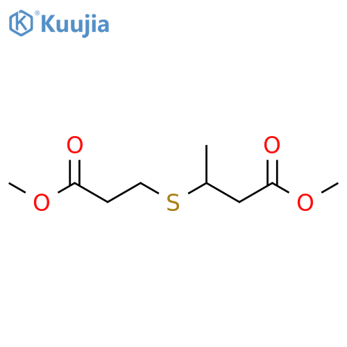 methyl 3-(3-methoxy-3-oxopropyl)sulfanylbutanoate structure